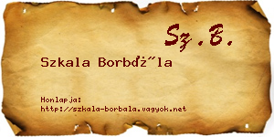 Szkala Borbála névjegykártya